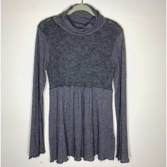 Roberto Collina Womens Wool Blend Gray Baby Doll Sweater Semi Sheer Size Medium - Picture 1 of 7